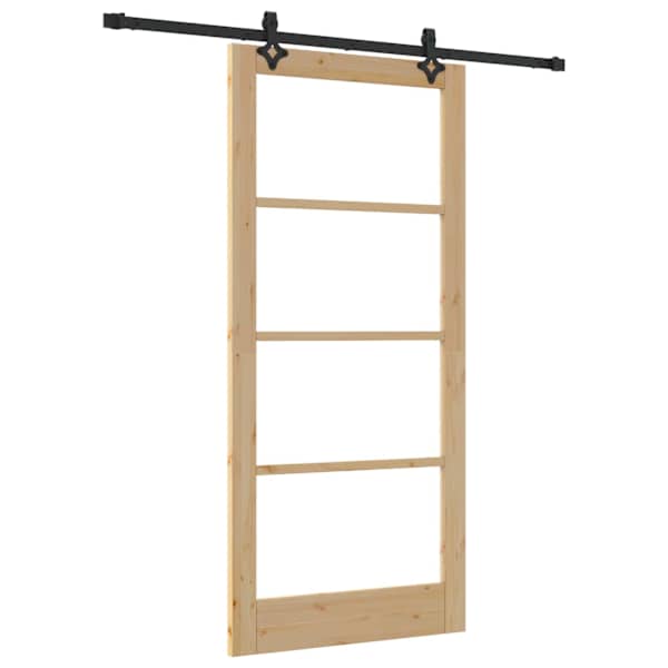 vidaXL Libisev uks ORKDAL 93 x 202 cm Soe m&auml;nnipuit ja klaas