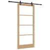 vidaXL Libisev uks ORKDAL 93 x 211 cm Soe m&auml;nnipuit ja klaas