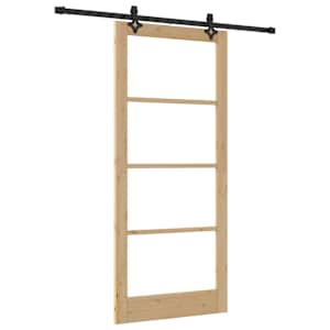 Posuvné dveře ORKDAL Přirozená a černá 93 x 211 cm - obrázek 2