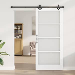Posuvné dveře ORKDAL Bílá a černá 93 x 211 cm - obrázek 3