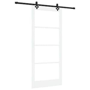 Posuvné dveře ORKDAL Bílá a černá 93 x 211 cm - obrázek 2