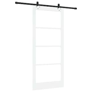 Posuvné dveře ORKDAL Bílá a černá 93 x 211 cm - obrázek 6