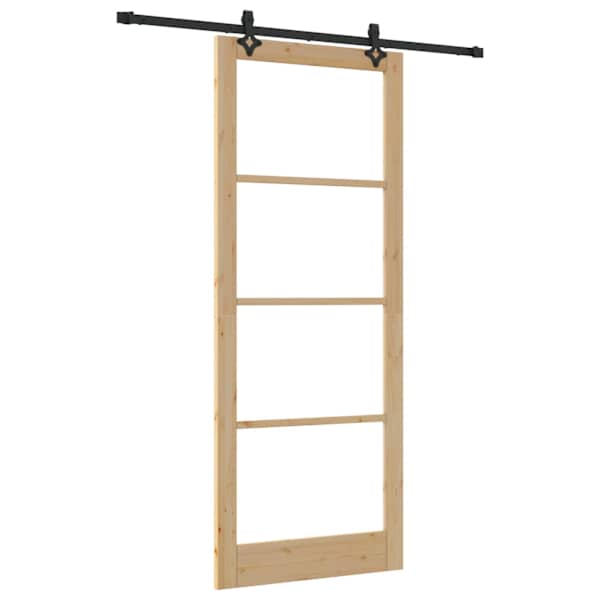 vidaXL Libisev uks ORKDAL 93 x 232 cm Soe m&auml;nnipuit ja klaas