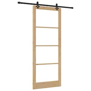 Posuvné dveře ORKDAL Přirozená a černá 93 x 232 cm - obrázek 2