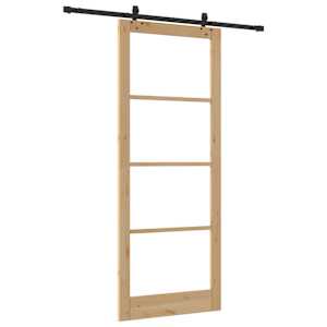 Posuvné dveře ORKDAL Přirozená a černá 93 x 232 cm - obrázek 6