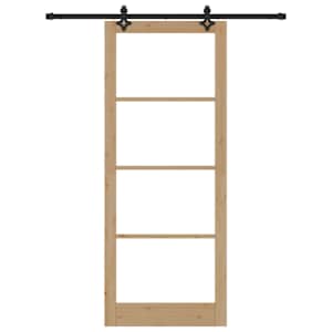 Posuvné dveře ORKDAL Přirozená a černá 93 x 232 cm - obrázek 4