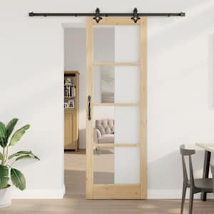 Posuvné dveře ORKDAL Přirozená a černá 78 x 232 cm - obrázek 1