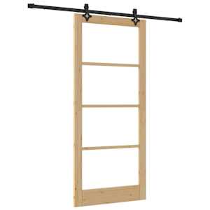 Posuvné dveře ORKDAL Přirozená a černá 93 x 211 cm - obrázek 2