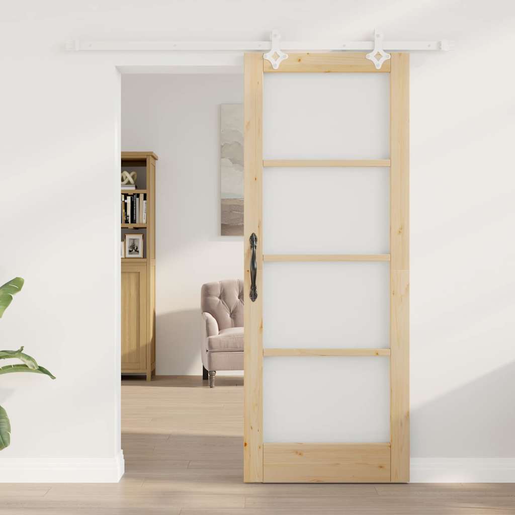 vidaXL Schuifdeur met Hardware Set 78x202 cm Massief Hout