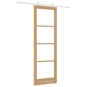 Posuvné dveře Přírodní 78 x 232 cm Masivní borové dřevo a sklo - obrázek 6