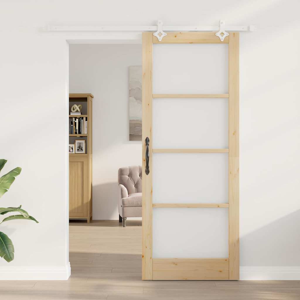 vidaXL Schuifdeur met Hardware Set 83x211 cm Massief Houten Vuren