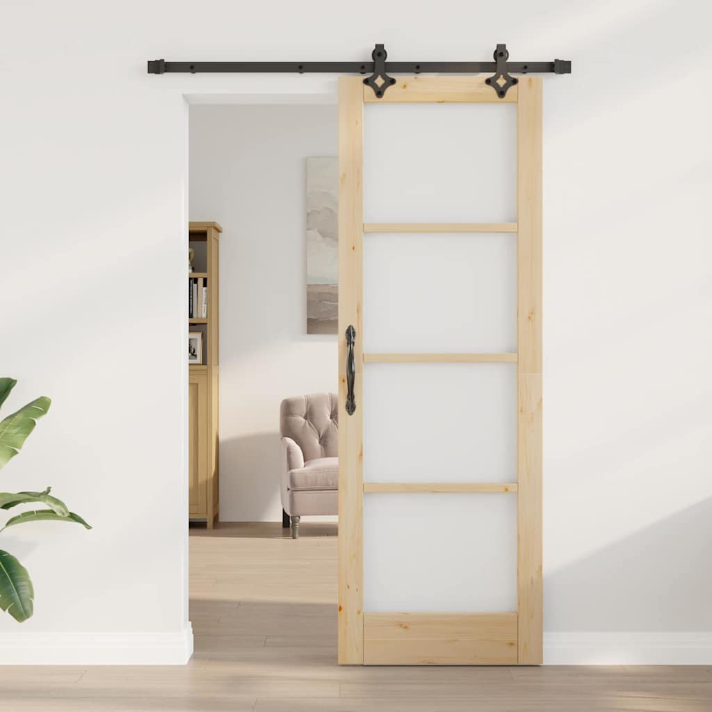 vidaXL Schuifdeur met Bevestigingsset 73,5x211 cm Massief Hout Vuren