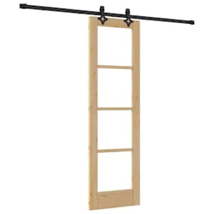 vidaXL Libisev uks Neutraalne 61 x 198,5 cm Soe m&auml;nnipuit ja klaas