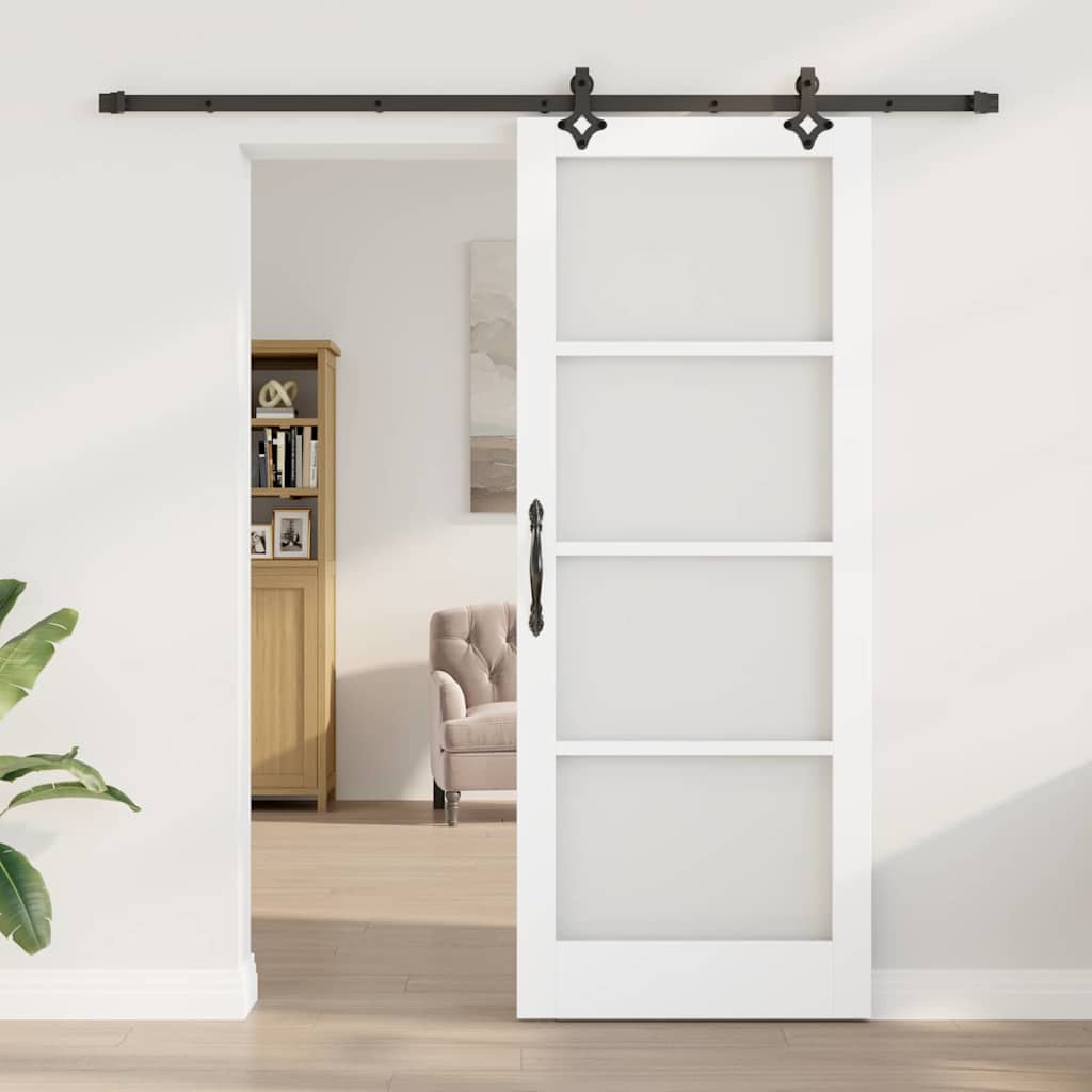 vidaXL Schuifdeur met Bevestigingsset Wit 83x211 cm van Massief Vurenhout