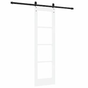 Posuvné dveře Bílá 61 x 198,5 cm Masivní borové dřevo a sklo - obrázek 6