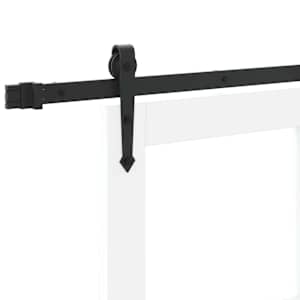 Posuvné dveře Bílá 83 x 211 cm Masivní borové dřevo a sklo - obrázek 10