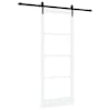 vidaXL Libisev uks 83 x 211 cm Soe m&auml;nnipuit ja klaas Valge