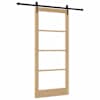 vidaXL Libisev uks 93 x 211 cm Soe m&auml;nnipuit ja klaas Neutraalne