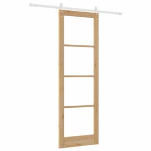 Posuvné dveře Přírodní 78 x 232 cm Masivní borové dřevo a sklo - obrázek 6