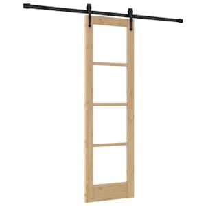 vidaXL Libisev uks 61 x 198,5 cm Soe m&auml;nnipuit ja klaas