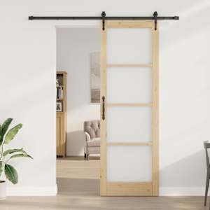 Posuvné dveře Přirozená a černá 78 x 232 cm - obrázek 3