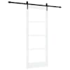 vidaXL Libisev uks 83 x 202 cm Soe m&auml;nnipuit ja klaas Valge ja must