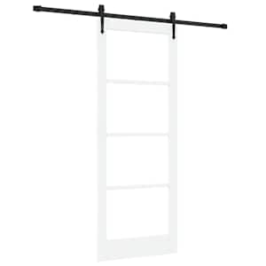 Posuvné dveře Bílá a černá 83 x 211 cm - obrázek 2