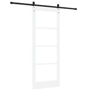 Posuvné dveře Bílá a černá 83 x 211 cm - obrázek 6