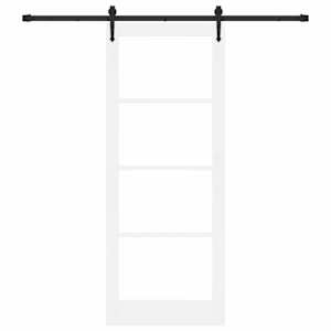 Posuvné dveře Bílá a černá 83 x 211 cm - obrázek 4
