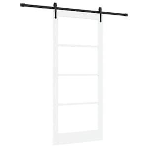 Posuvné dveře Bílá a černá 93 x 211 cm - obrázek 2