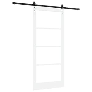 Posuvné dveře Bílá a černá 93 x 211 cm - obrázek 6