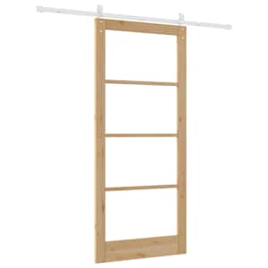 Posuvné dveře Přírodní 93 x 211 cm Masivní borové dřevo a sklo - obrázek 6