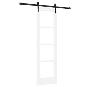 vidaXL Libisev uks ORKDAL 61 x 198,5 cm Soe m&auml;nnipuit ja klaas Valge