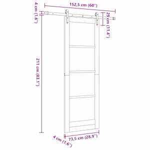 Posuvné dveře ORKDAL Bílá 73,5 x 211 cm - obrázek 11