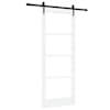 vidaXL Libisev uks ORKDAL 83 x 211 cm Soe m&auml;nnipuit ja klaas Valge