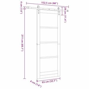 Posuvné dveře ORKDAL Bílá 83 x 211 cm - obrázek 11