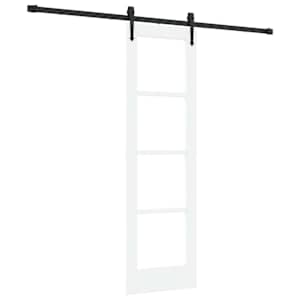 vidaXL Libisev uks ORKDAL 61 x 198,5 cm Soe m&auml;nnipuit ja klaas Valge