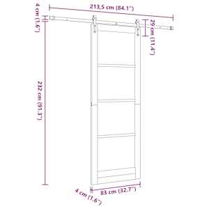 Posuvné dveře ORKDAL Přírodní 83 x 232 cm - obrázek 11