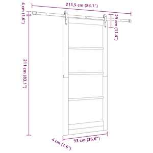 Posuvné dveře ORKDAL Přírodní 93 x 211 cm - obrázek 11