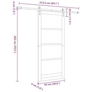 Posuvné dveře ORKDAL Bílá 93 x 211 cm - obrázek 11