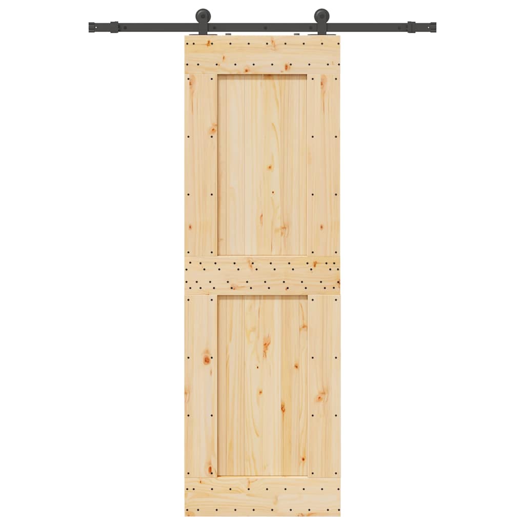 vidaXL Ușă glisantă cu set de feronerie 70x210 cm, lemn masiv de pin