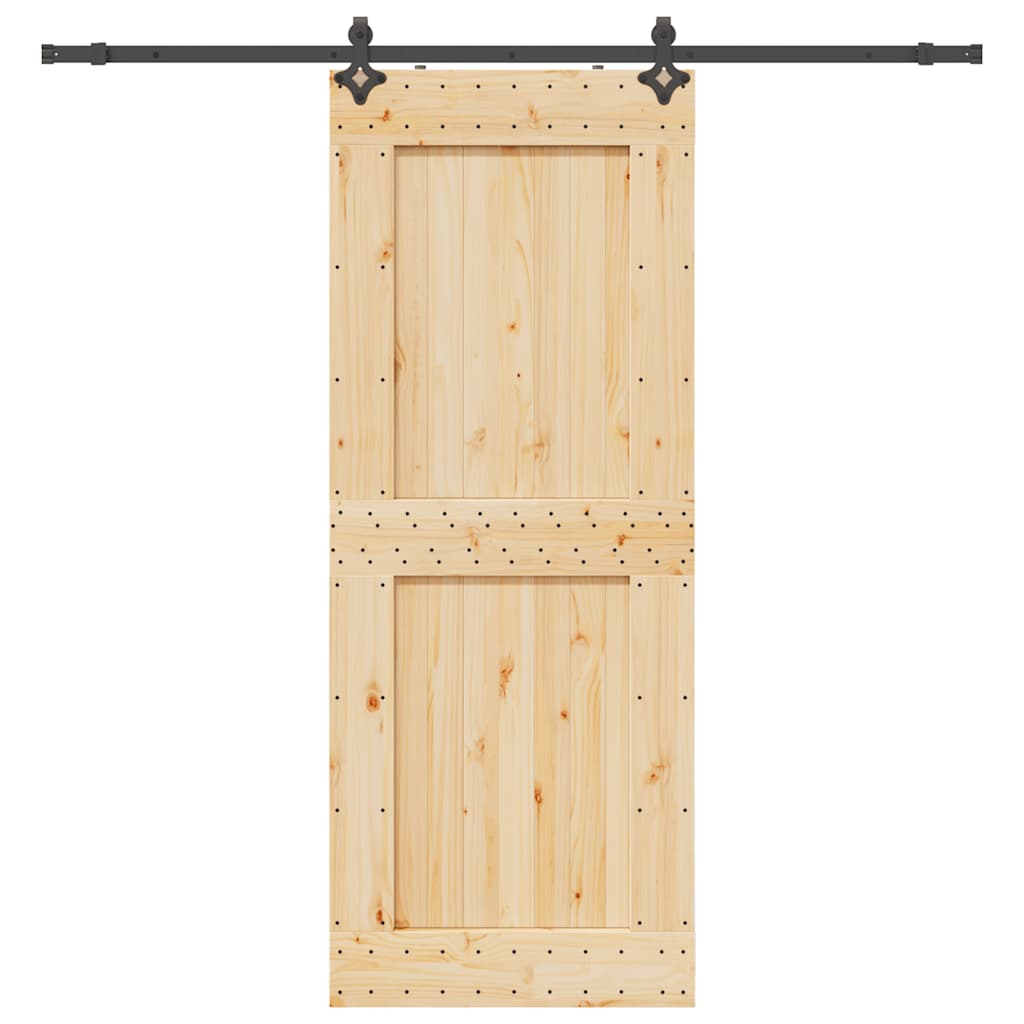 vidaXL Ușă glisantă cu set feronerie, 90x210 cm, lemn masiv de pin