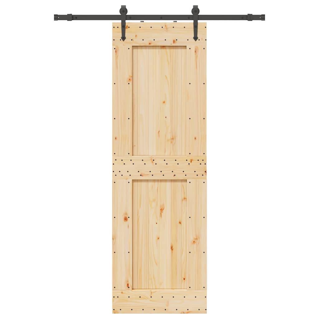 vidaXL Ușă glisantă cu set de feronerie 70x210 cm, lemn masiv de pin