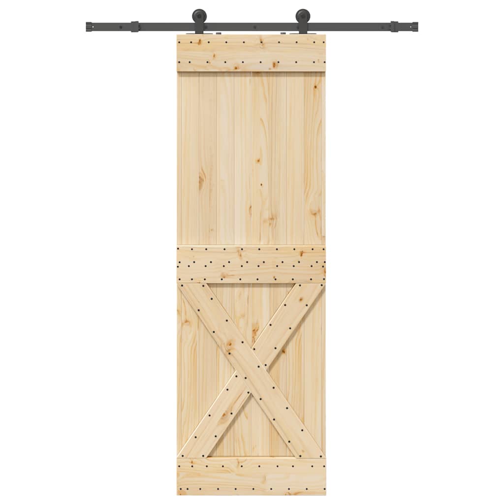 vidaXL Skyvedør med monteringstilbehør 70x210 cm heltre furu