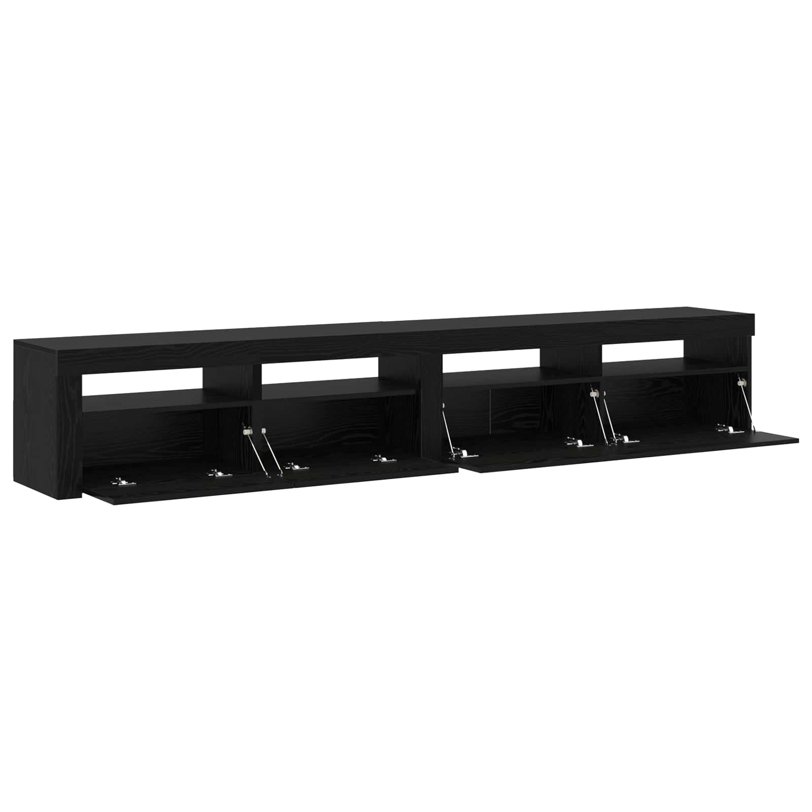 Cabinet TV 2 pcs Stejar Negru 240 x 35 x 40 cm Lemn compozit