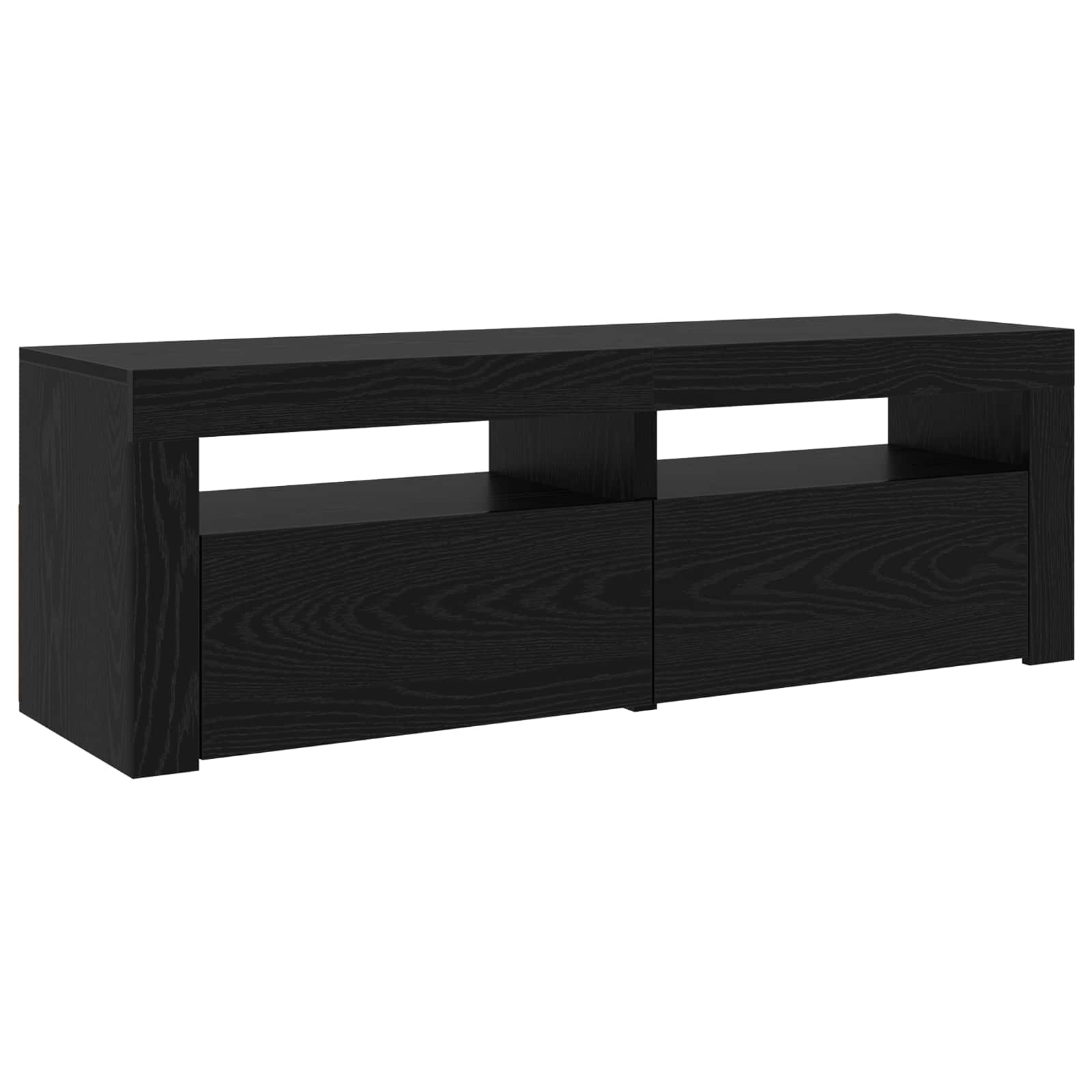 Cabinet TV 2 pcs Stejar Negru 240 x 35 x 40 cm Lemn compozit