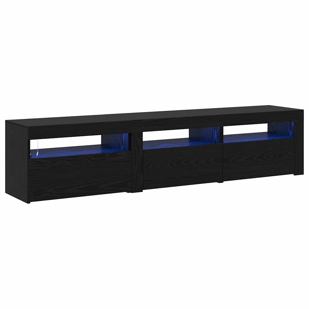 vidaXL TV skrinky 2 pcs Čierny dub 180 x 35 x 40 cm Kompozitné drevo