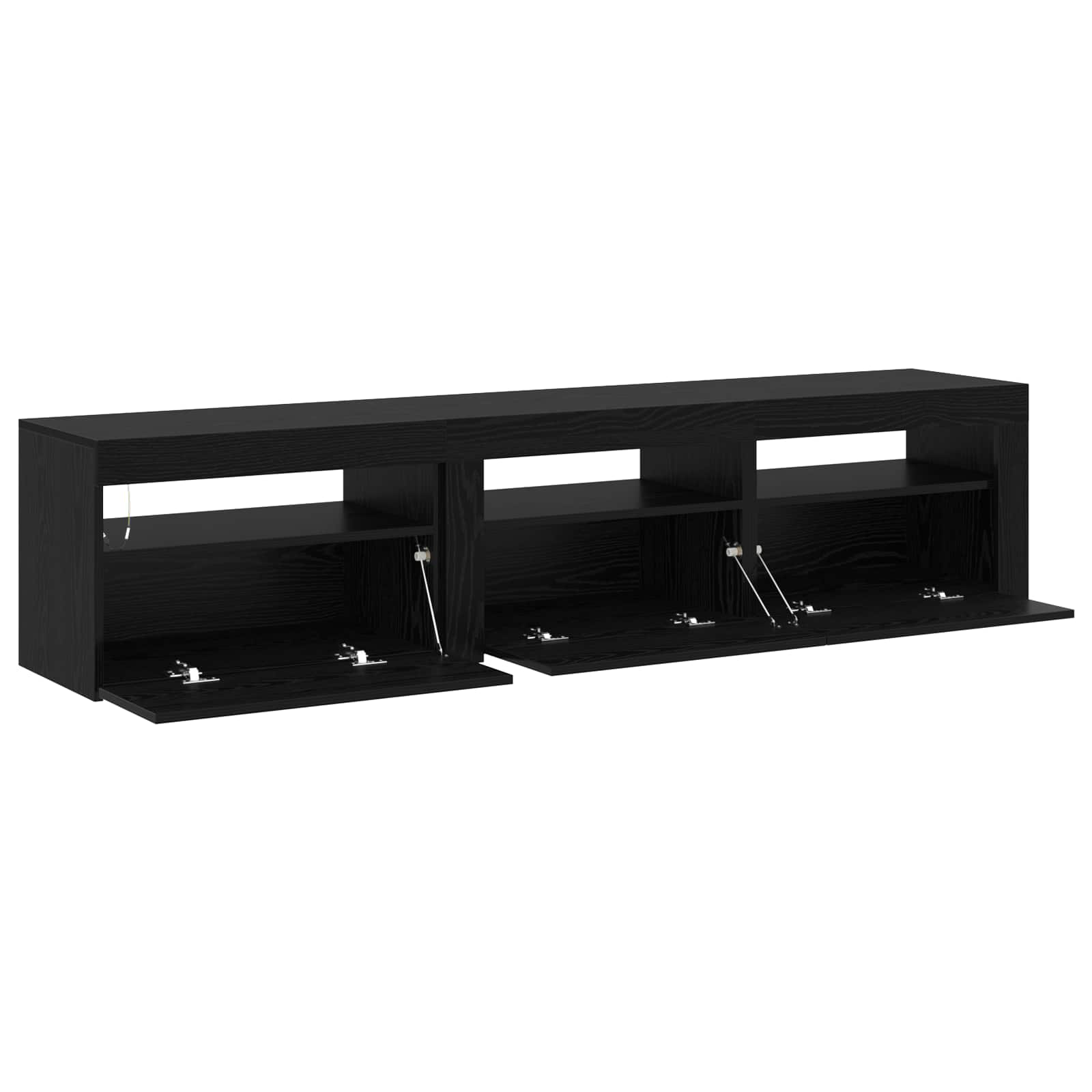 Cabinet TV 2 pcs Stejar Negru 180 x 35 x 40 cm Lemn compozit