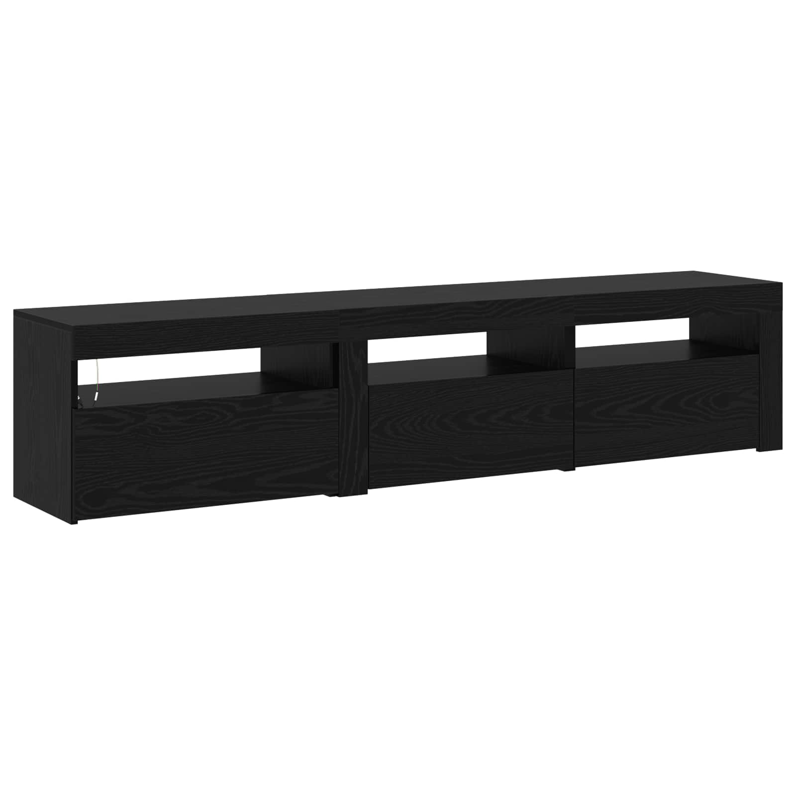 Cabinet TV 2 pcs Stejar Negru 180 x 35 x 40 cm Lemn compozit