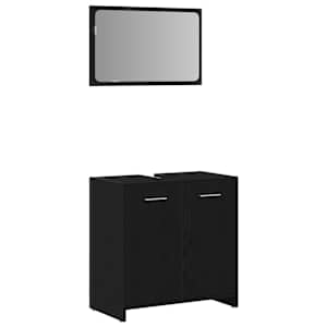 Sada koupelnového nábytku 3 pcs Černý dub Kompozitní dřevo - obrázek 5